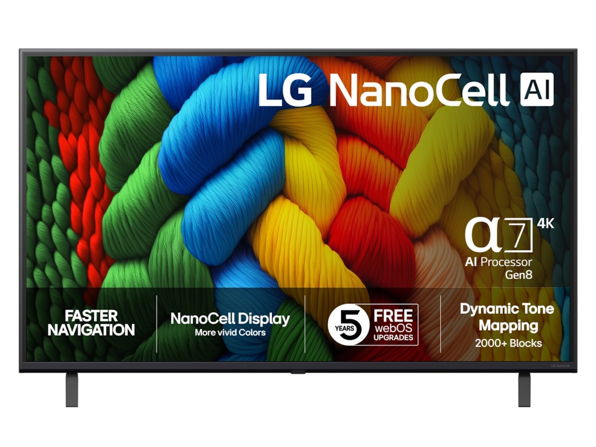 LG 43" NANO80 AI 4K NanoCell smart-TV (2025) + soundbar 60 - 69 tommer TV