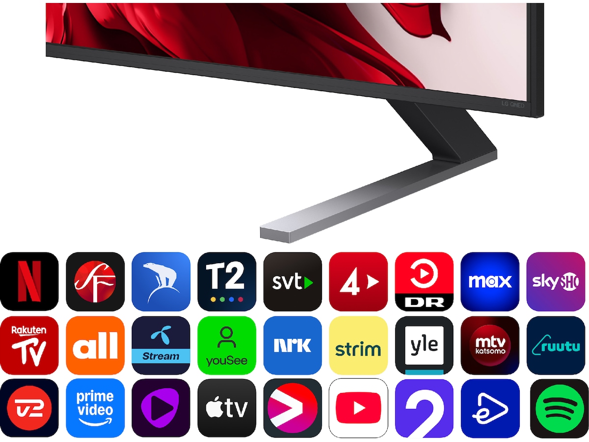 LG 65'' QNED85 evo AI MiniLED 4k smart-TV (2025) + soundbar 60 - 69 tommer TV