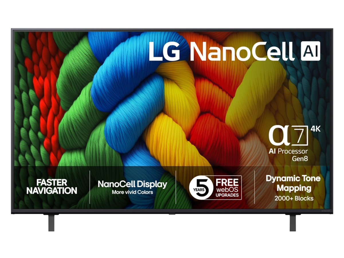 LG 50" NANO80 AI 4K NanoCell smart-TV (2025) + soundbar 60 - 69 tommer TV