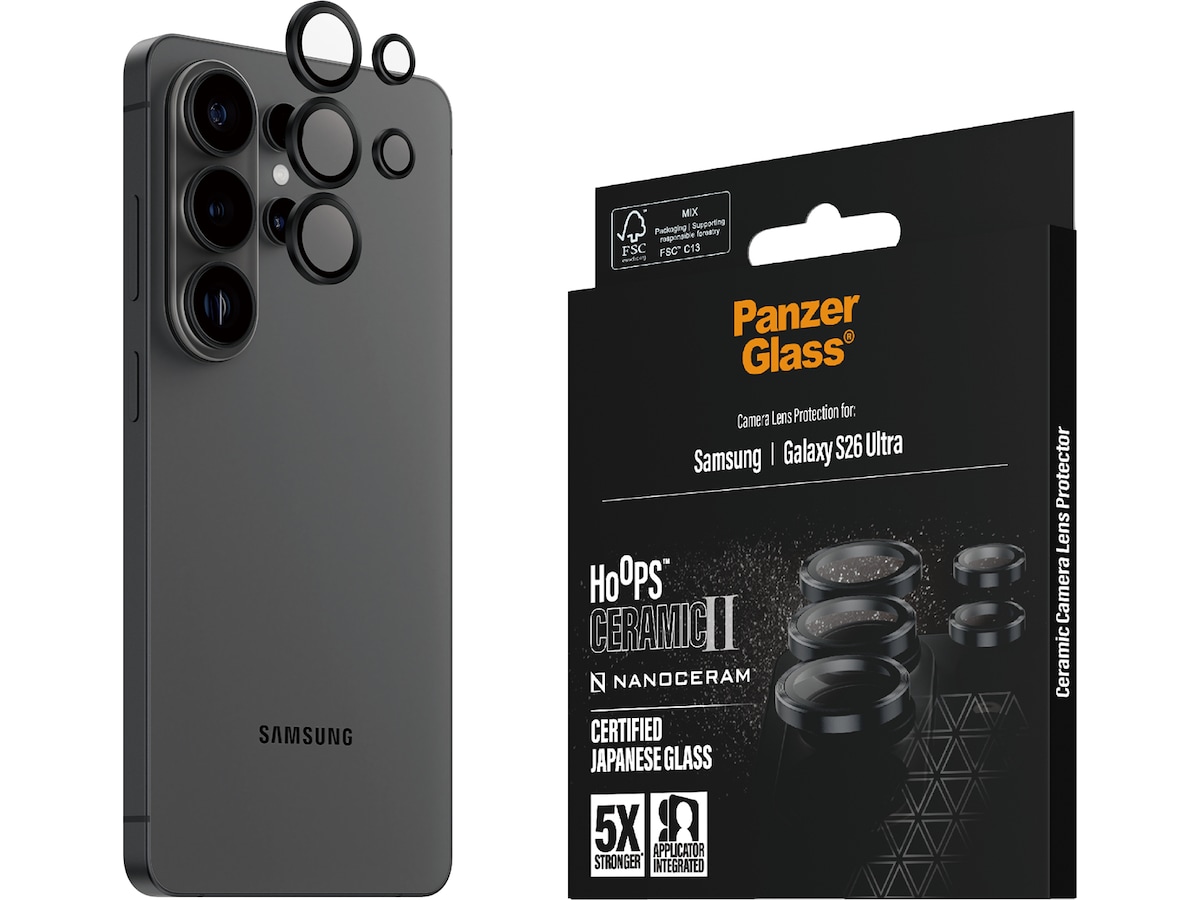 PanzerGlass S26 Ultra Hoops Ceramic II linsebeskytter Skjermbeskytter
