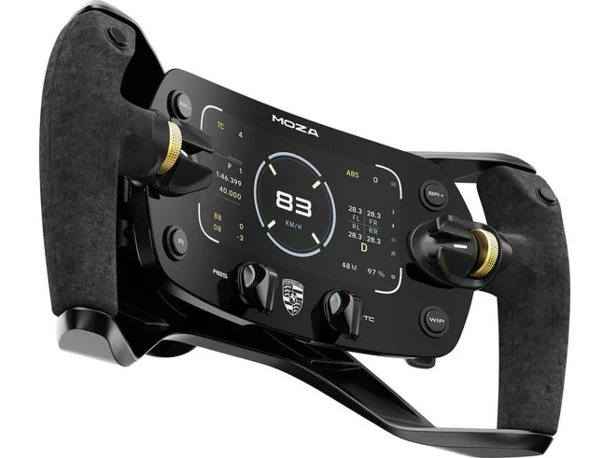 MOZA Porsche MISSION R Simracing Steering Wheel Ratt og pedaler