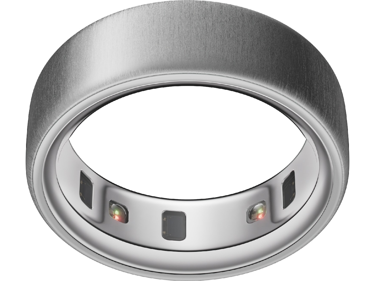 Oura Ring 4 Smart Ring str. 7 (børstet sølv) -B-Grade Demo tilbehør til mobiler & klokker