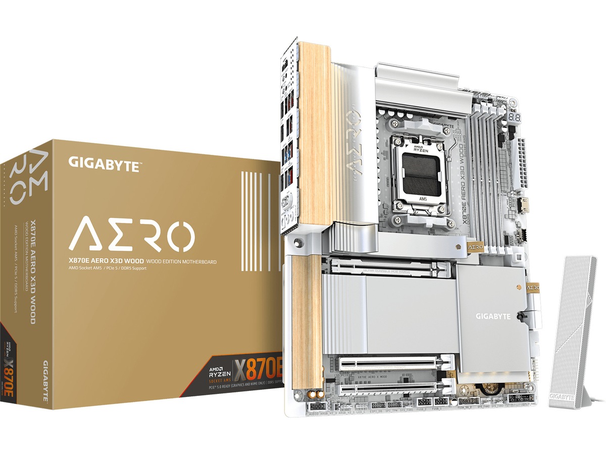 Gigabyte X870E AERO X3D WOOD hovedkort AMD Socket