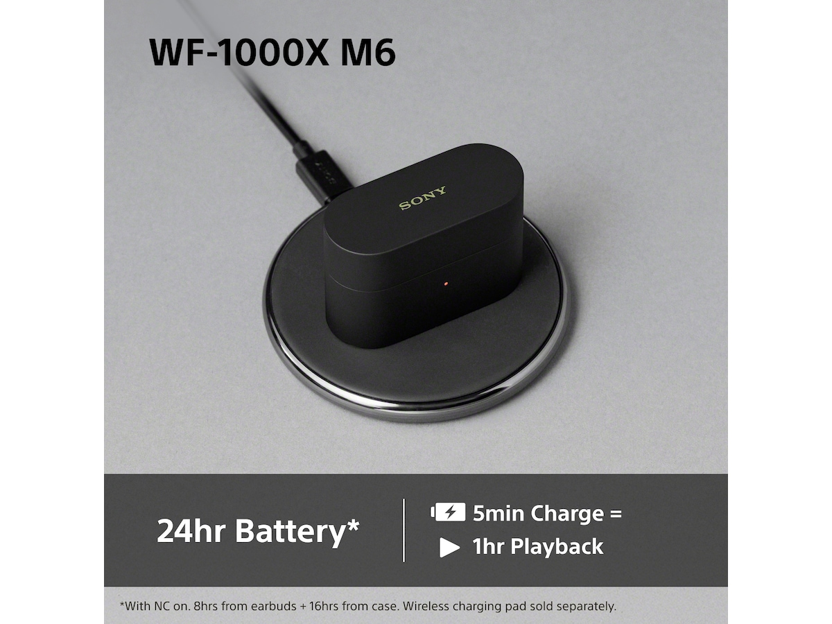 Sony WF-1000XM6 trådløse ørepropper med støyreduksjon (sort) Ørepropper