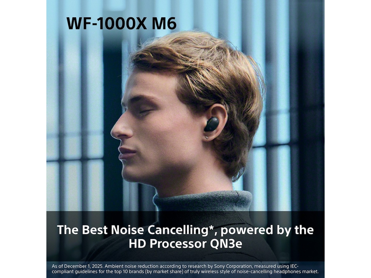Sony WF-1000XM6 trådløse ørepropper med støydemping (Platinum Silver) Ørepropper