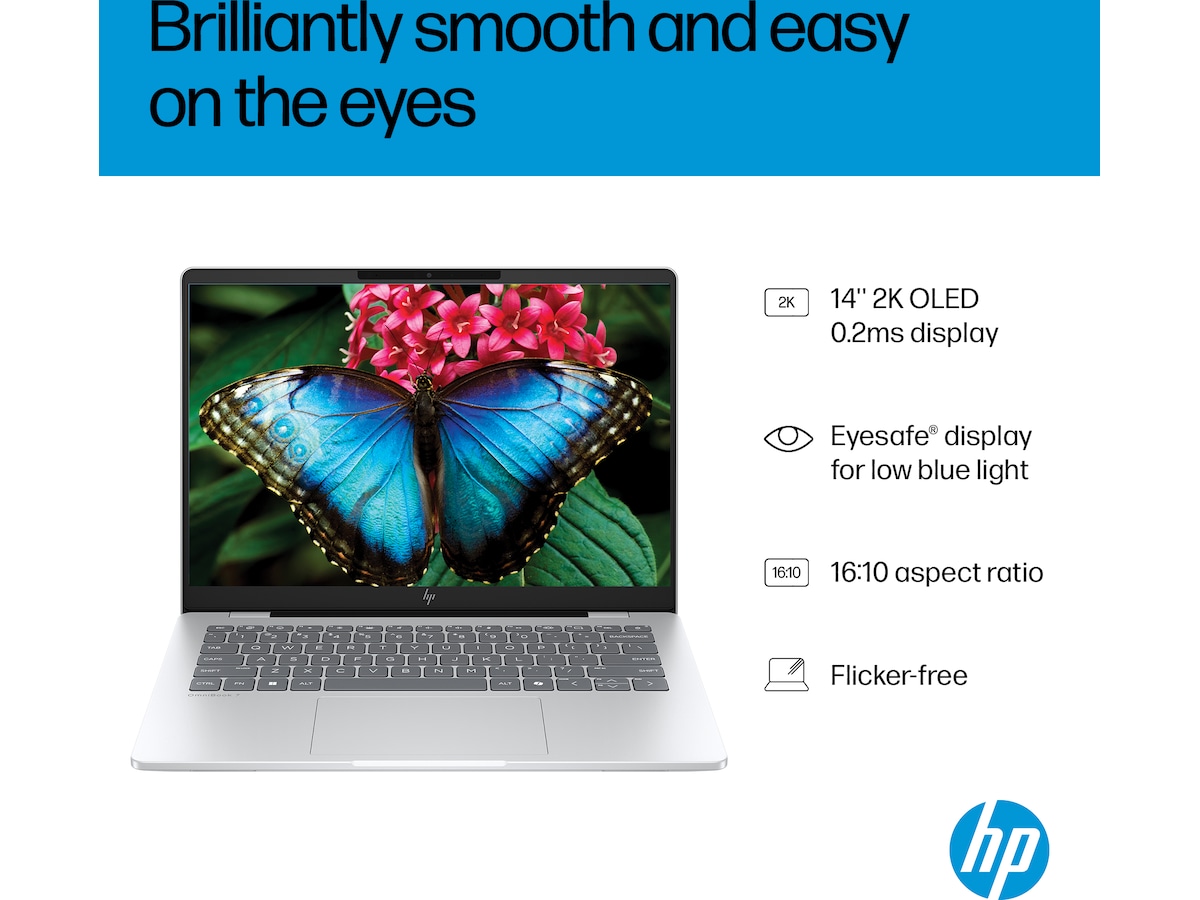 HP OmniBook 7 AI 14-fr0071no 14" 2K OLED -B-Grade Demo bærbar PC