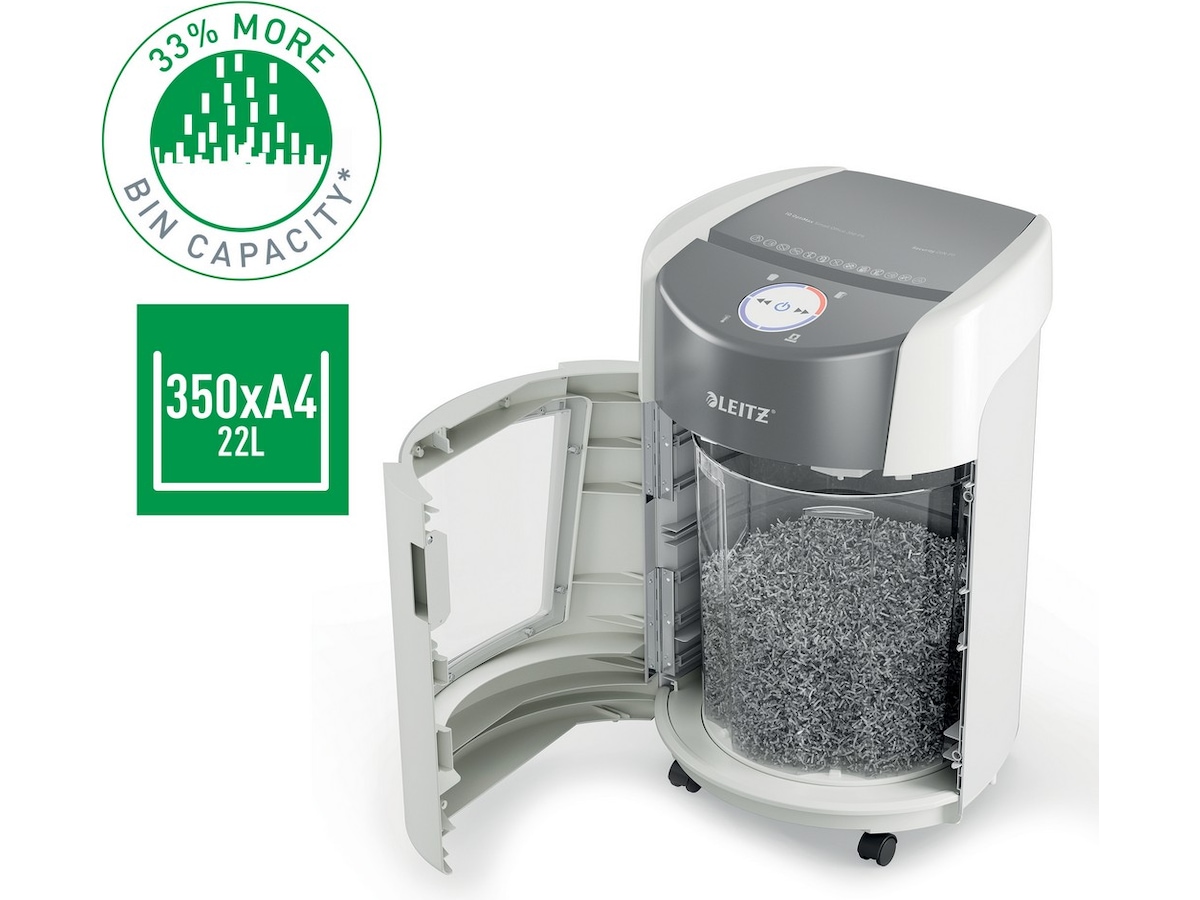 Leitz Makuleringsmaskin IQ OptiMax Small Office 350 Mikrokutt P5 Makuleringsmaskiner