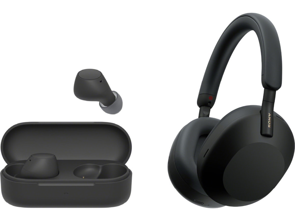 Sony WH-1000XM5 trådløse hodetelefoner, over-ear (sort) + WF-510