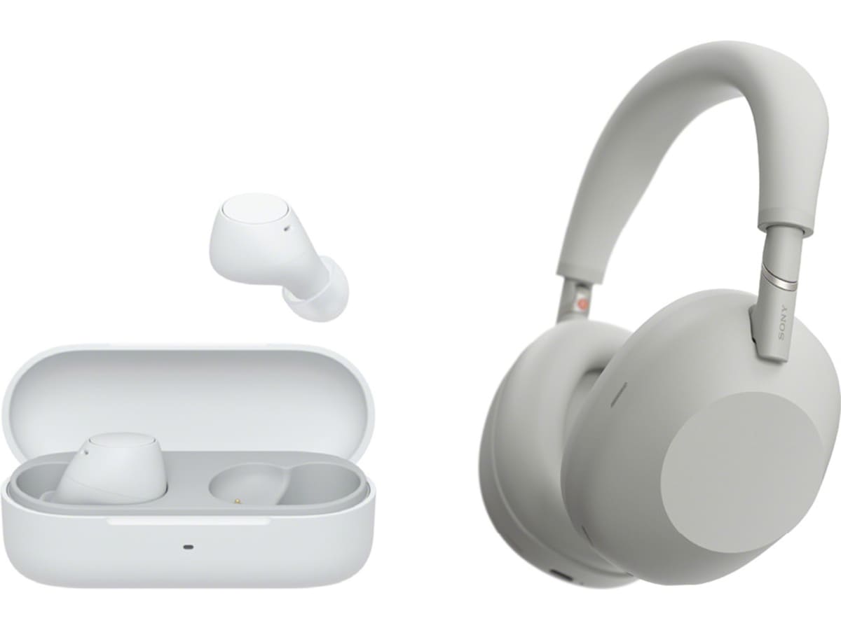 Sony WH-1000XM6 hodetelefoner trådløse over-ear (sølv)+WF-510 ørebuds Hodetelefoner