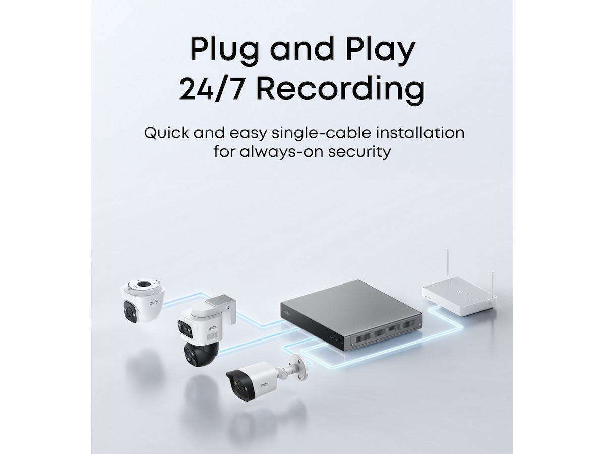 Eufy PoE Cam S4 add-on overvåkingskamera Overvåkningskameraer