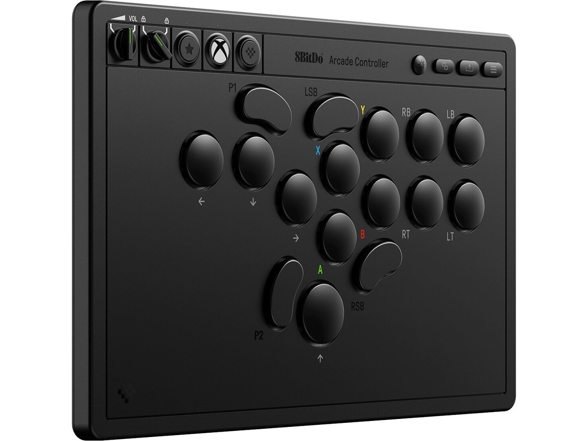 8BitDo arkadekontroller Xbox/PC (svart) Tilbehør til spillkonsoller