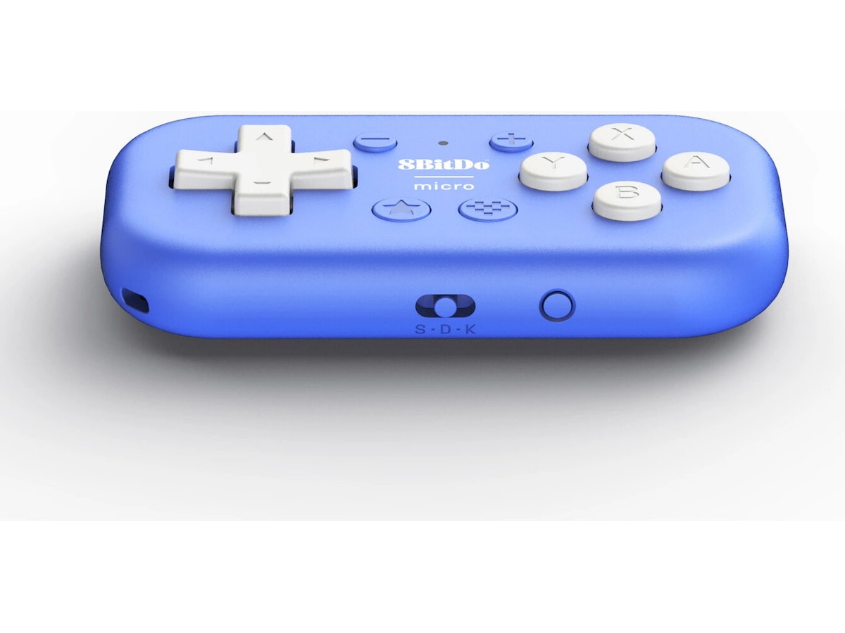 8BitDo Micro Bluetooth-spillkontroller (blå) Tilbehør til spillkonsoller