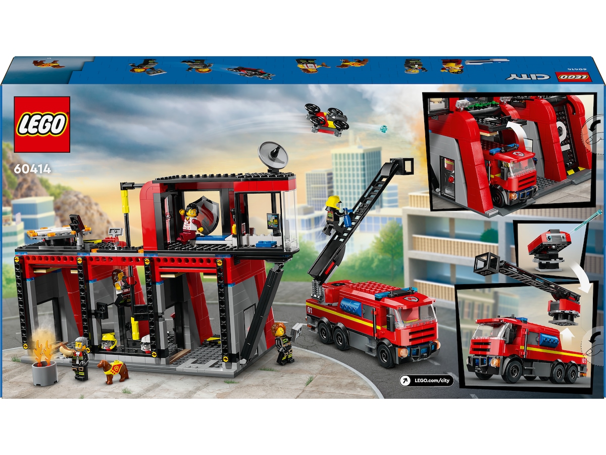 LEGO City Fire brannstasjon med brannbil 60414 LEGO