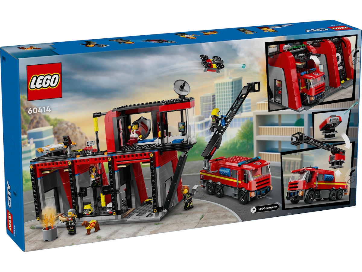 LEGO City Fire brannstasjon med brannbil 60414 LEGO
