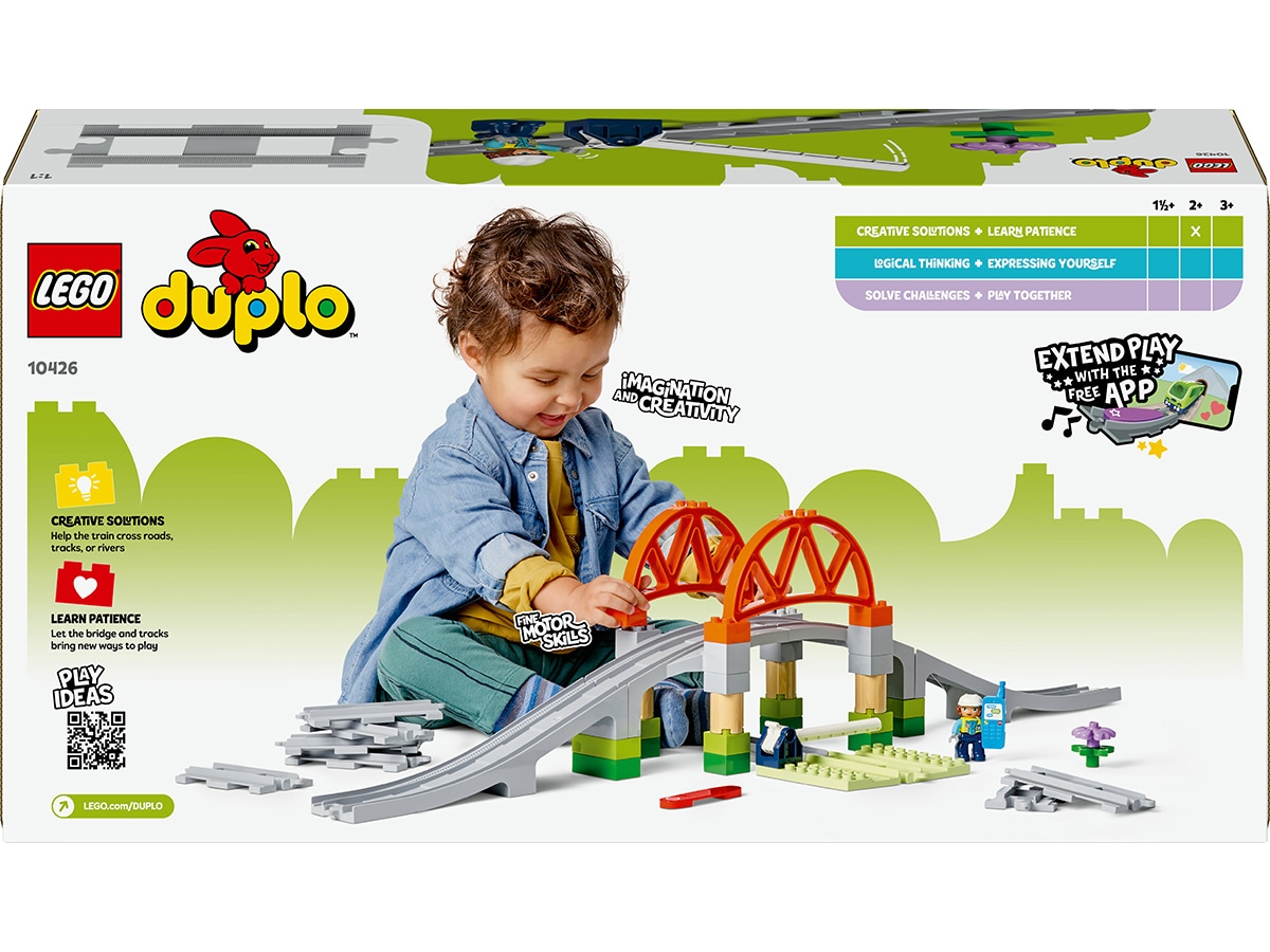 LEGO DUPLO Town togbro og skinner – utvidelsessett 10426 LEGO