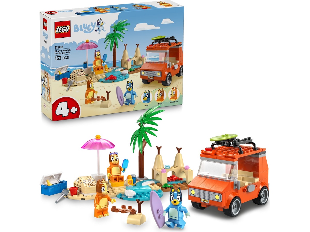 LEGO Bluey Bluey og familiens biltur til stranden 11202 LEGO