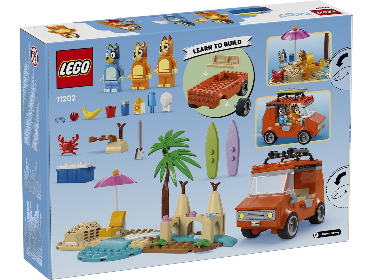 LEGO Bluey Bluey og familiens biltur til stranden 11202 LEGO