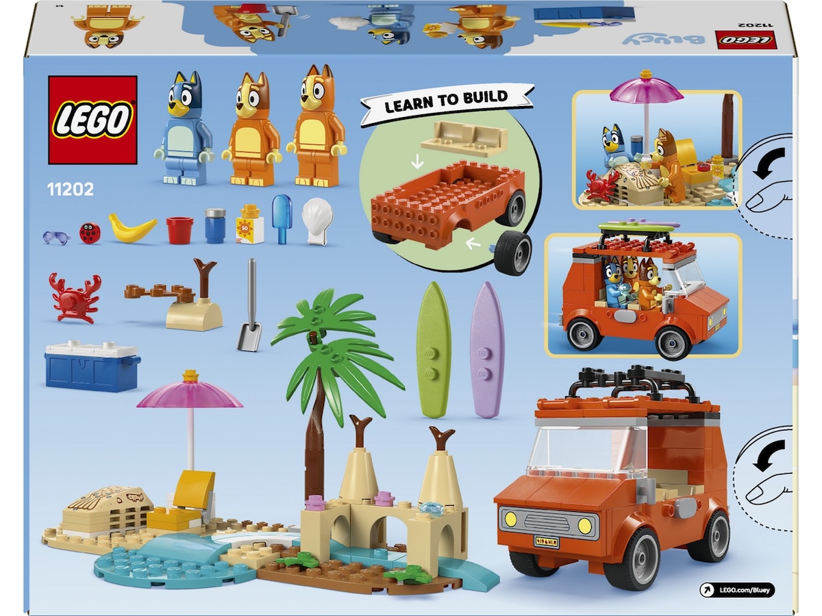 LEGO Bluey Bluey og familiens biltur til stranden 11202 LEGO
