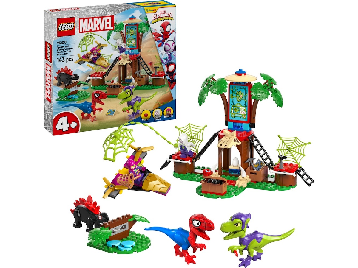 LEGO Spidey og Gobbys raptorkamp ved hovedkvarteret i treet 11200 LEGO