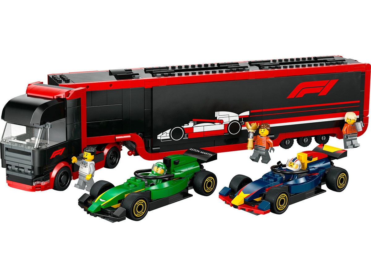 LEGO City F1 lastebil med RB20 og AMR24 F1-biler 60445 LEGO