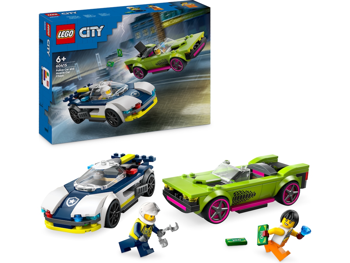 LEGO City politijakt med politibil og muskelbil 60415 LEGO