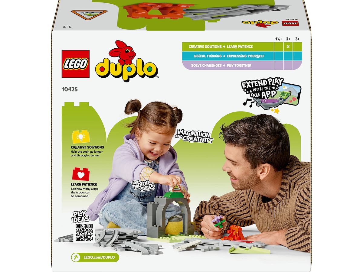 LEGO DUPLO Town 10425 togtunnel og skinner – utvidelsessett LEGO