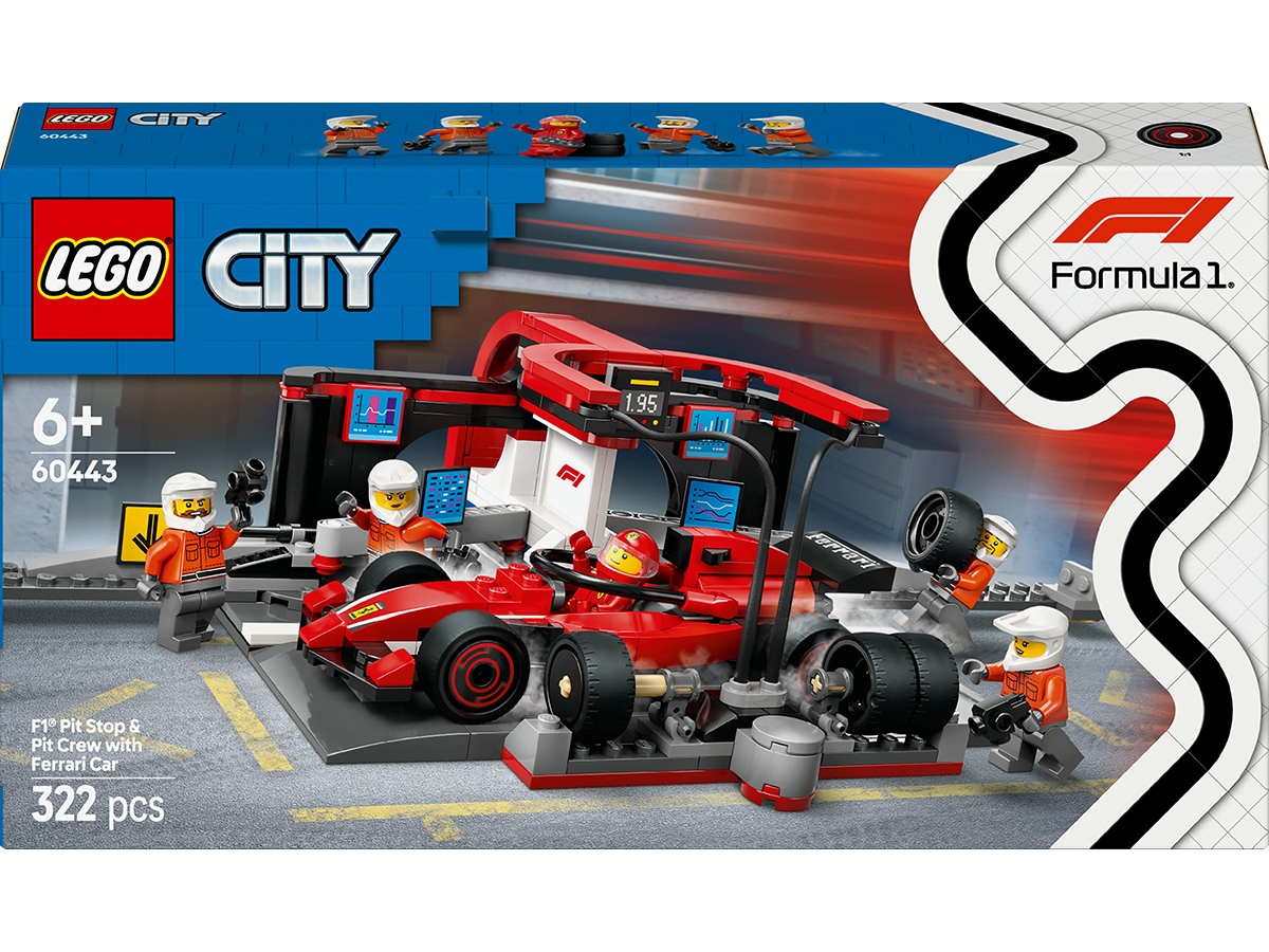 LEGO City F1 depåstopp & depåteam med Ferrari bil 60443 LEGO