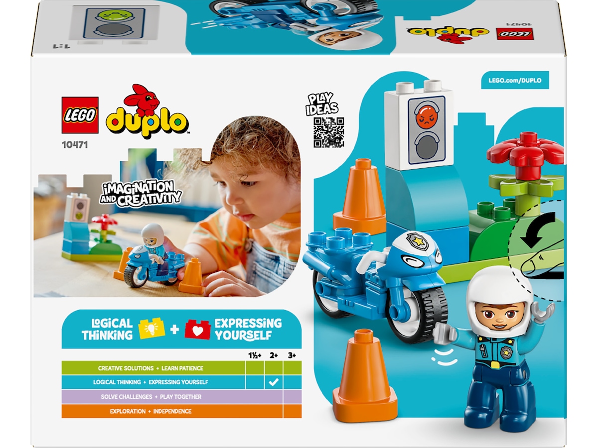 LEGO DUPLO Town politimotorsykkel 10471 (blå) LEGO