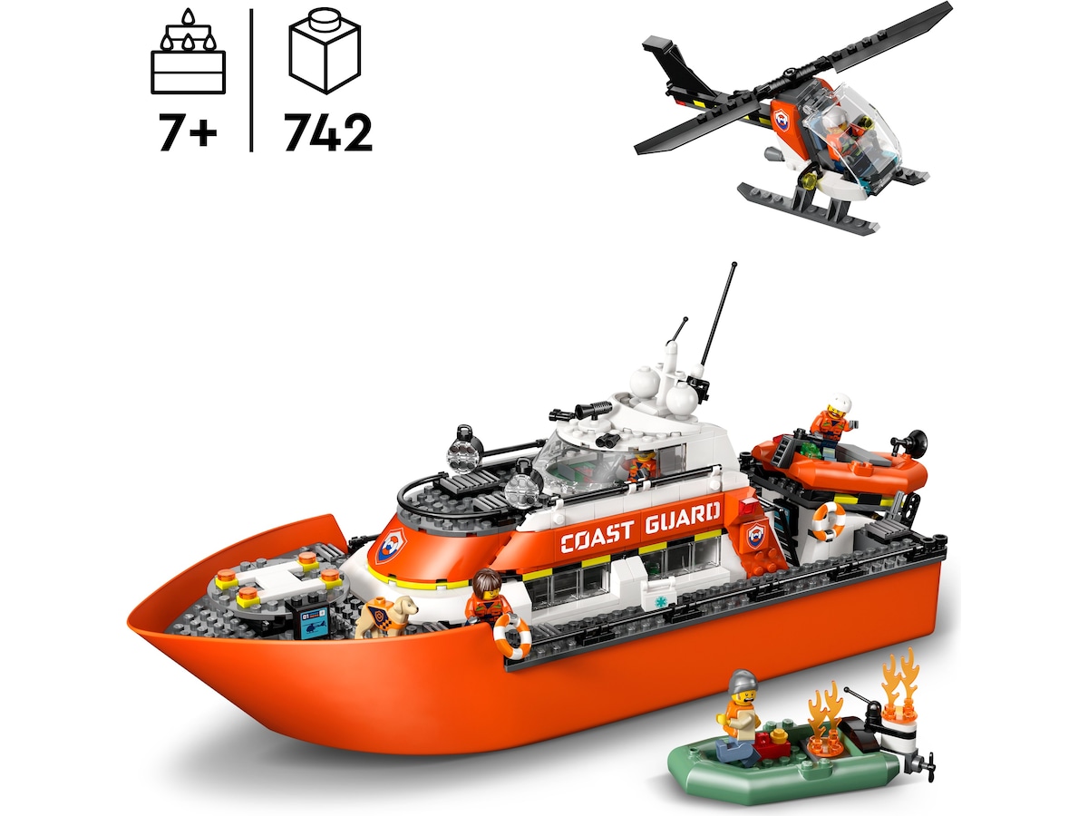 LEGO City kystvaktens helikopter og redningsbåt 60504 LEGO
