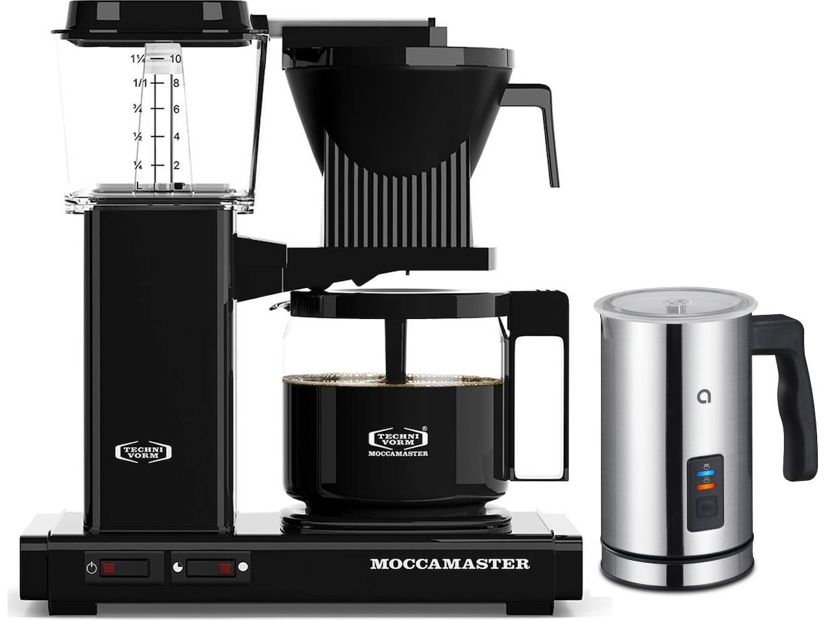 Moccamaster Automatic 53740 kaffetrakter (sort) + melkeskummer Kaffetraktere