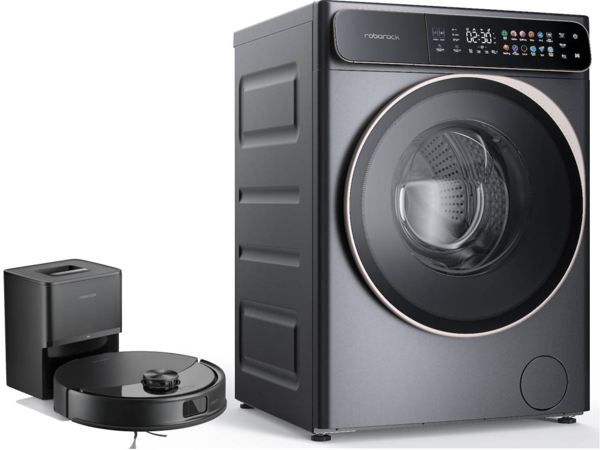 Roborock ZEO One vask/tørk (grå) + robotstøvsuger Kombinert vaskemaskin og tørketrommel