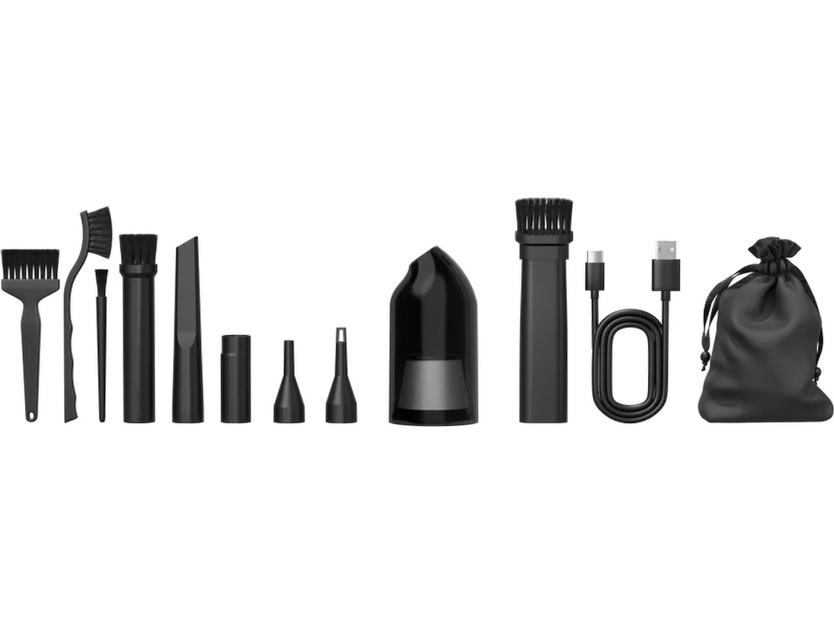 Hedgehog TurboVAC trådløs støvsuger/luftblåser (sort) + USB-C kabel Trådløse støvsugere