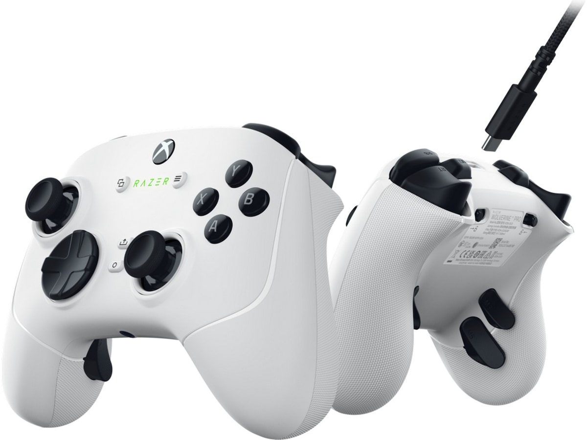 Razer Wolverine V3 Pro trådløs kontroller for Xbox X/S & PC (hvit) Tilbehør til spillkonsoller