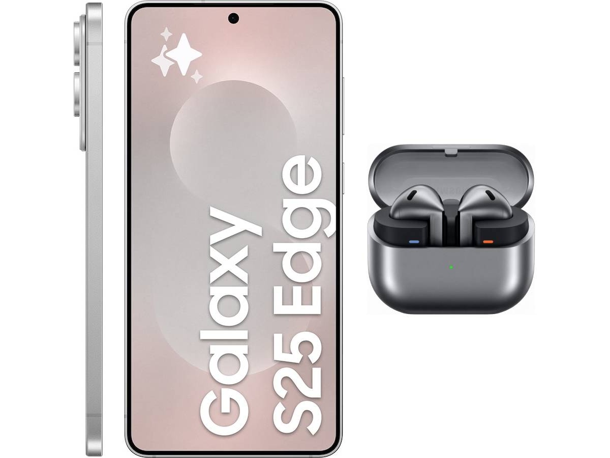 Samsung Galaxy S25 Edge 512GB (titanium silver) + Buds3 Mobiltelefoner