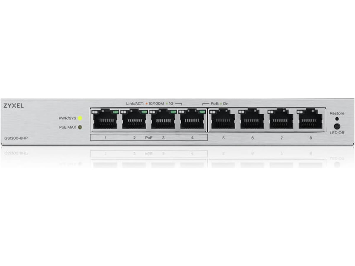 Zyxel GS1200-8HPV3-EU0101F switch Switch