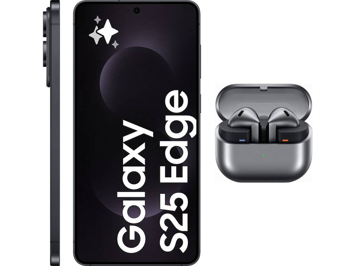 Samsung Galaxy S25 Edge 256GB (titanium jetblack) + Buds3 Mobiltelefoner