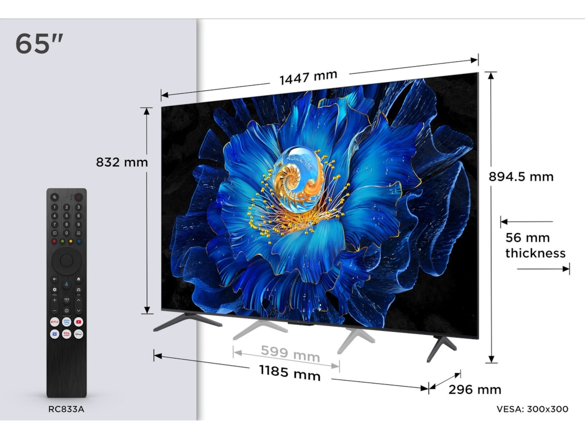 TCL 65" C69KS 4K QD-Mini LED Google TV -B-Grade Demo TV/projektor