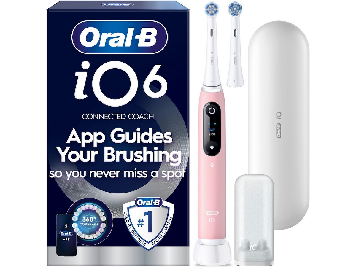 Oral-B iO6 elektrisk tannbørste (rosa) Tilbehør til tannpleie