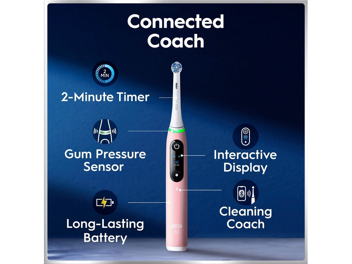 Oral-B iO6 elektrisk tannbørste (rosa) Tilbehør til tannpleie