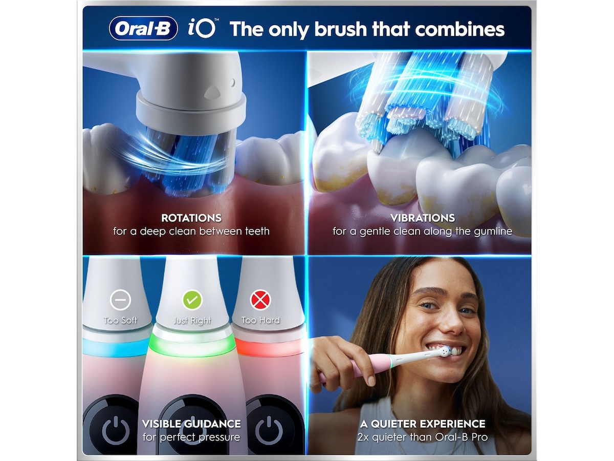 Oral-B iO6 elektrisk tannbørste (rosa) Tilbehør til tannpleie