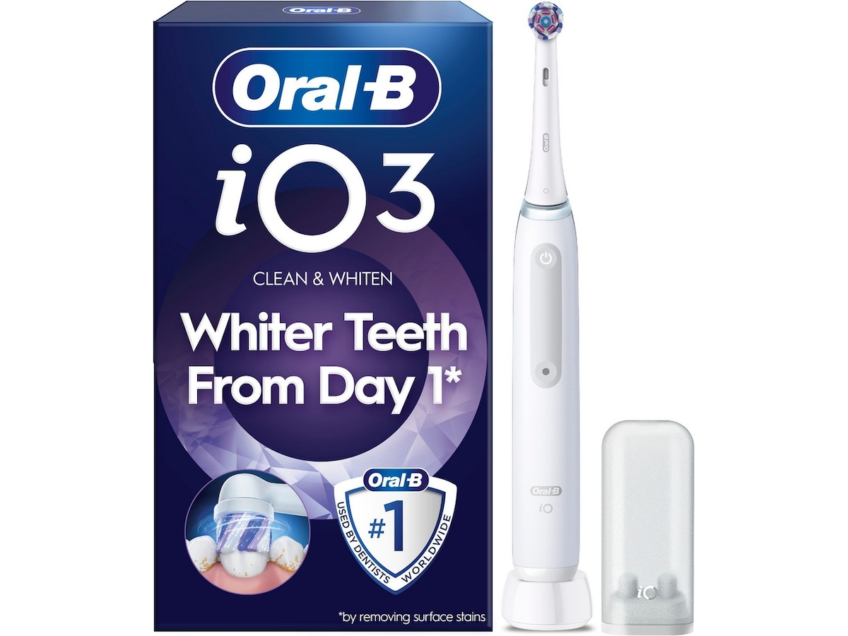 Oral-B iO3 elektrisk tannbørste (hvit) Tilbehør til tannpleie