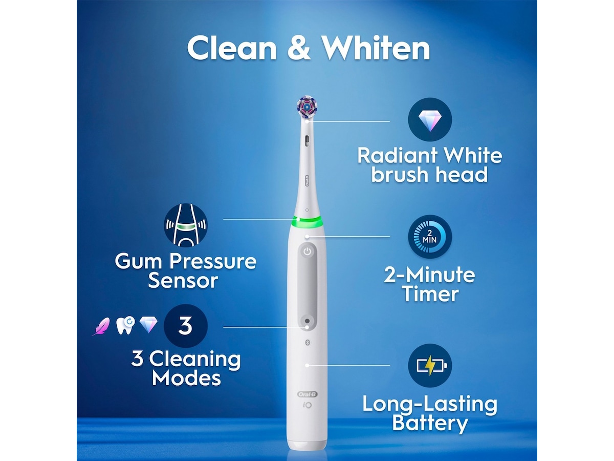 Oral-B iO3 elektrisk tannbørste (hvit) Tilbehør til tannpleie