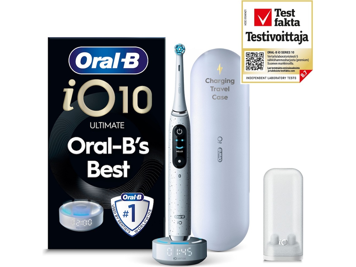 Oral-B iO10 elektrisk tannbørste (hvit) Tilbehør til tannpleie
