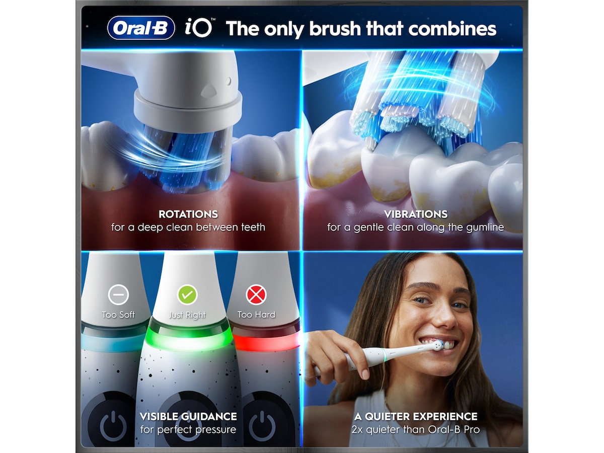 Oral-B iO10 elektrisk tannbørste (hvit) Tilbehør til tannpleie