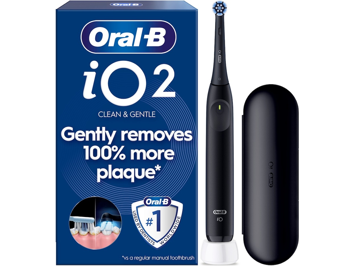 Oral-B iO 2 elektrisk tannbørste (Night Black) Tilbehør til tannpleie