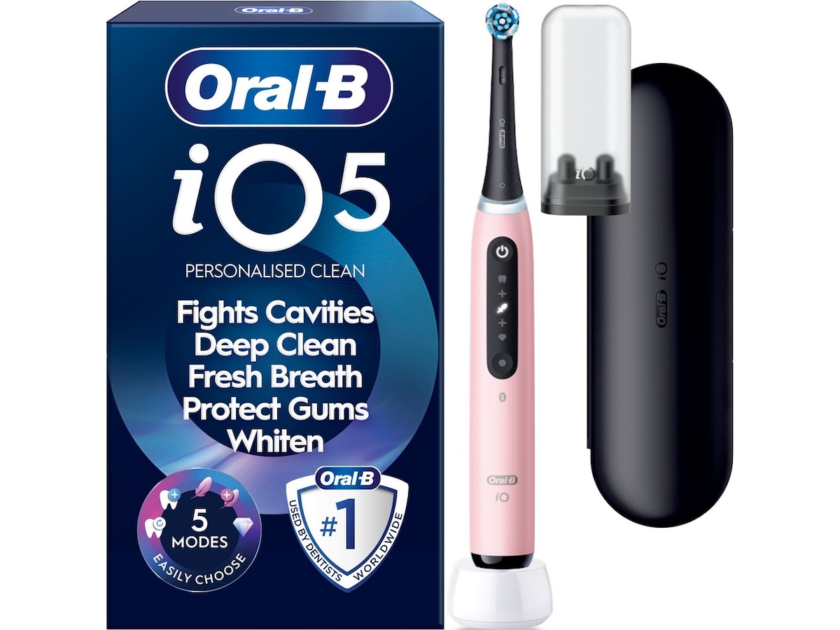 Oral-B iO5 elektrisk tannbørste (rosa) Tilbehør til tannpleie