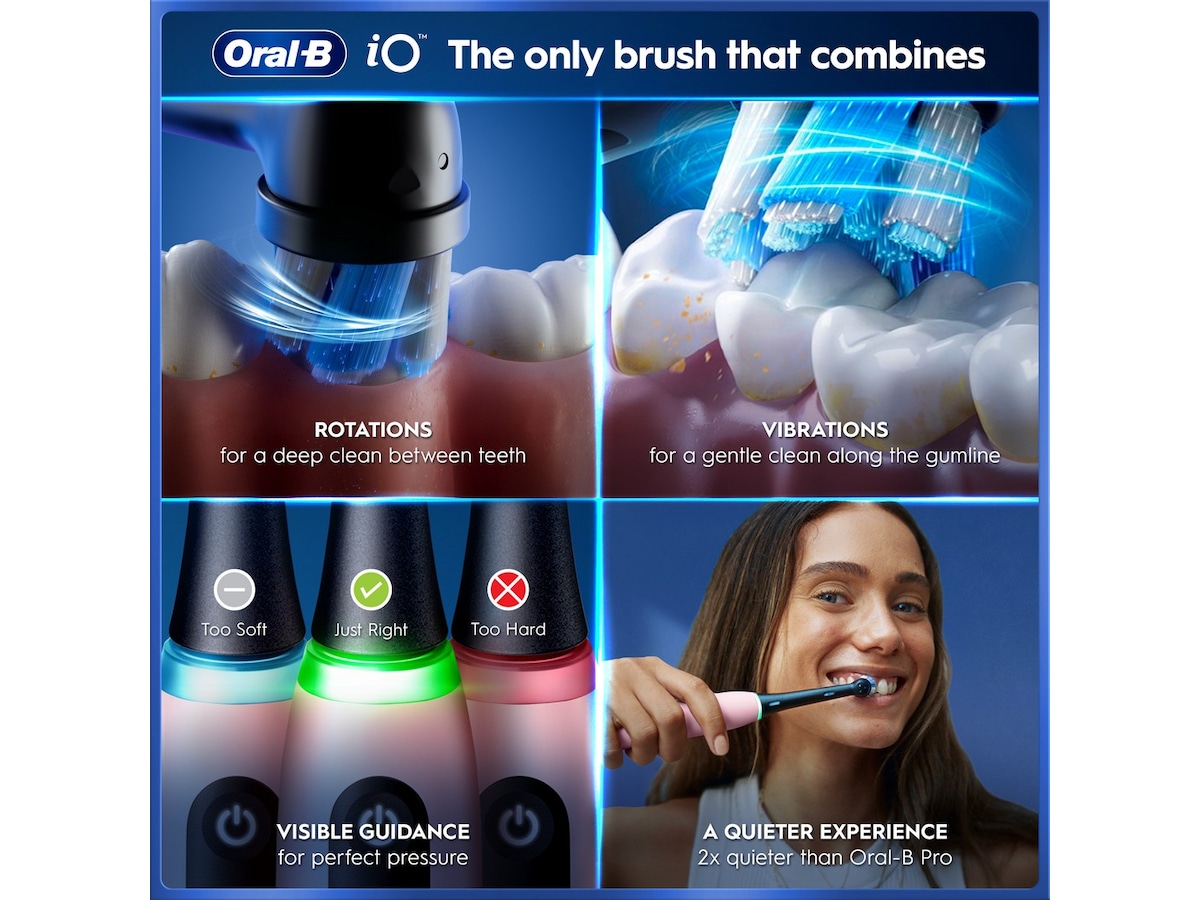 Oral-B iO5 elektrisk tannbørste (rosa) Tilbehør til tannpleie
