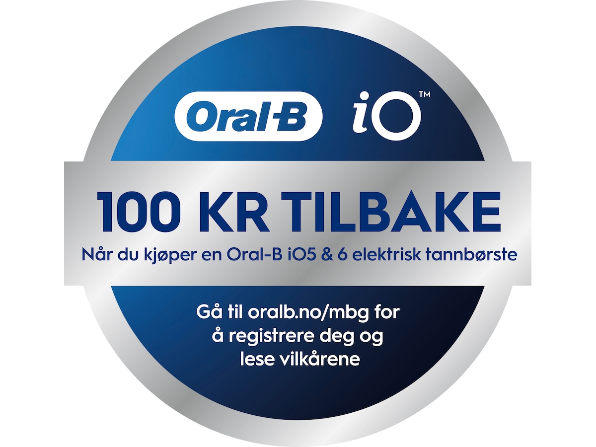 Oral-B iO6 elektrisk tannbørste (svart) Tilbehør til tannpleie