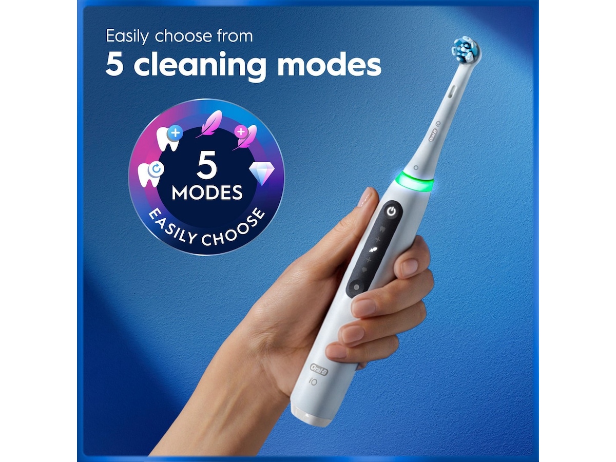 Oral-B iO5 elektrisk tannbørste (hvit) Tilbehør til tannpleie