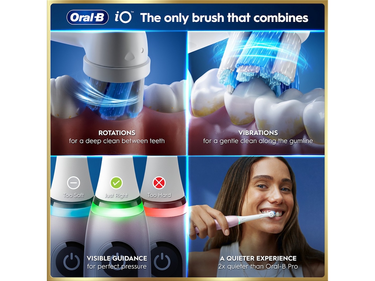 Oral-B iO9 elektrisk tannbørste (rosa) Tilbehør til tannpleie